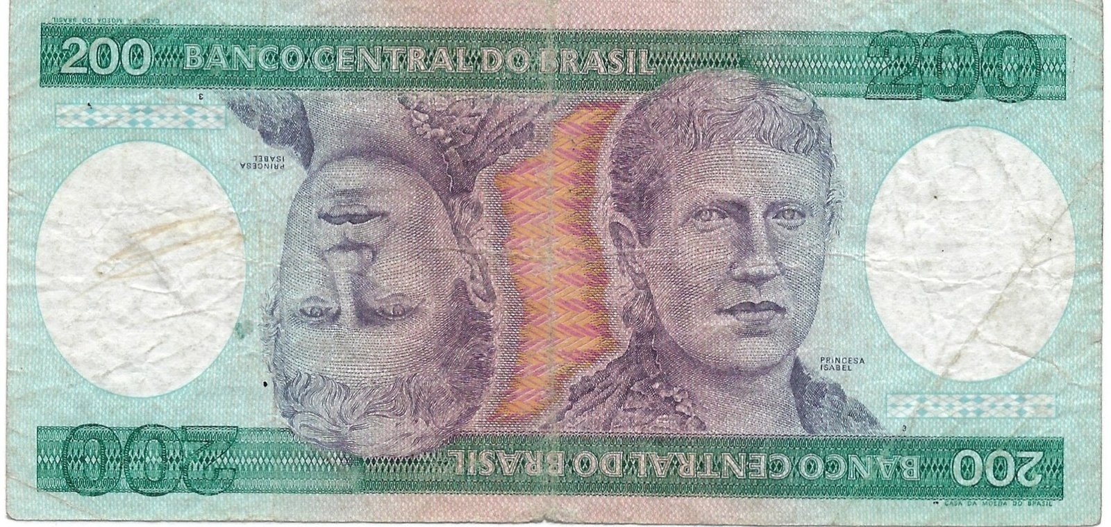 200 Cruzeiros (2nd Edition; 2nd Type) - Lote 3 - Resultado do leilão de moedas e cédulas