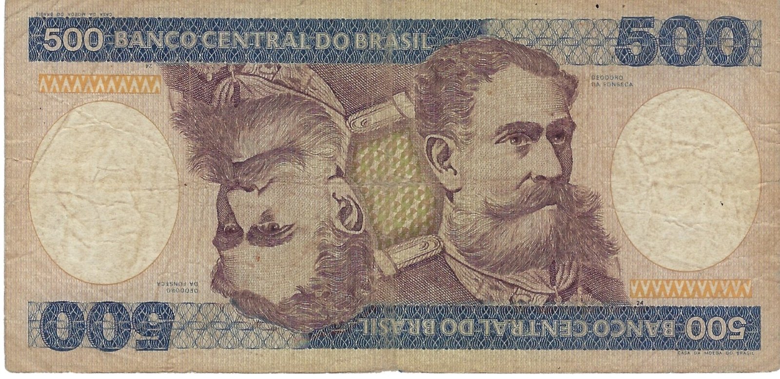 500 Cruzeiros (2nd Edition; 2nd Type) - Lote 8 - Leilão aberto de moedas e cédulas