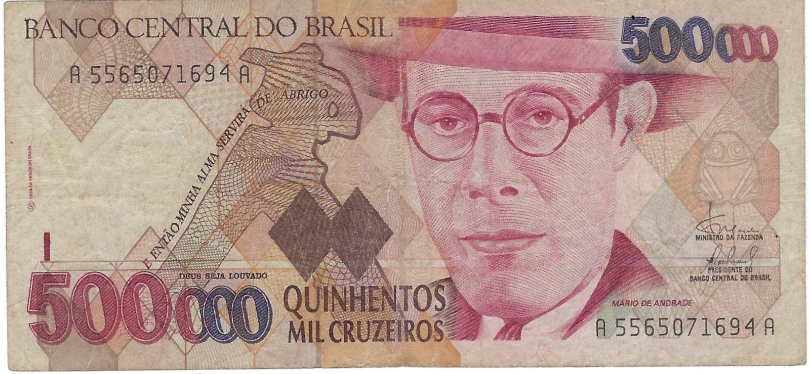 500 000 Cruzeiros (3rd edition) - Lote 11 - Resultado do leilão de moedas e cédulas